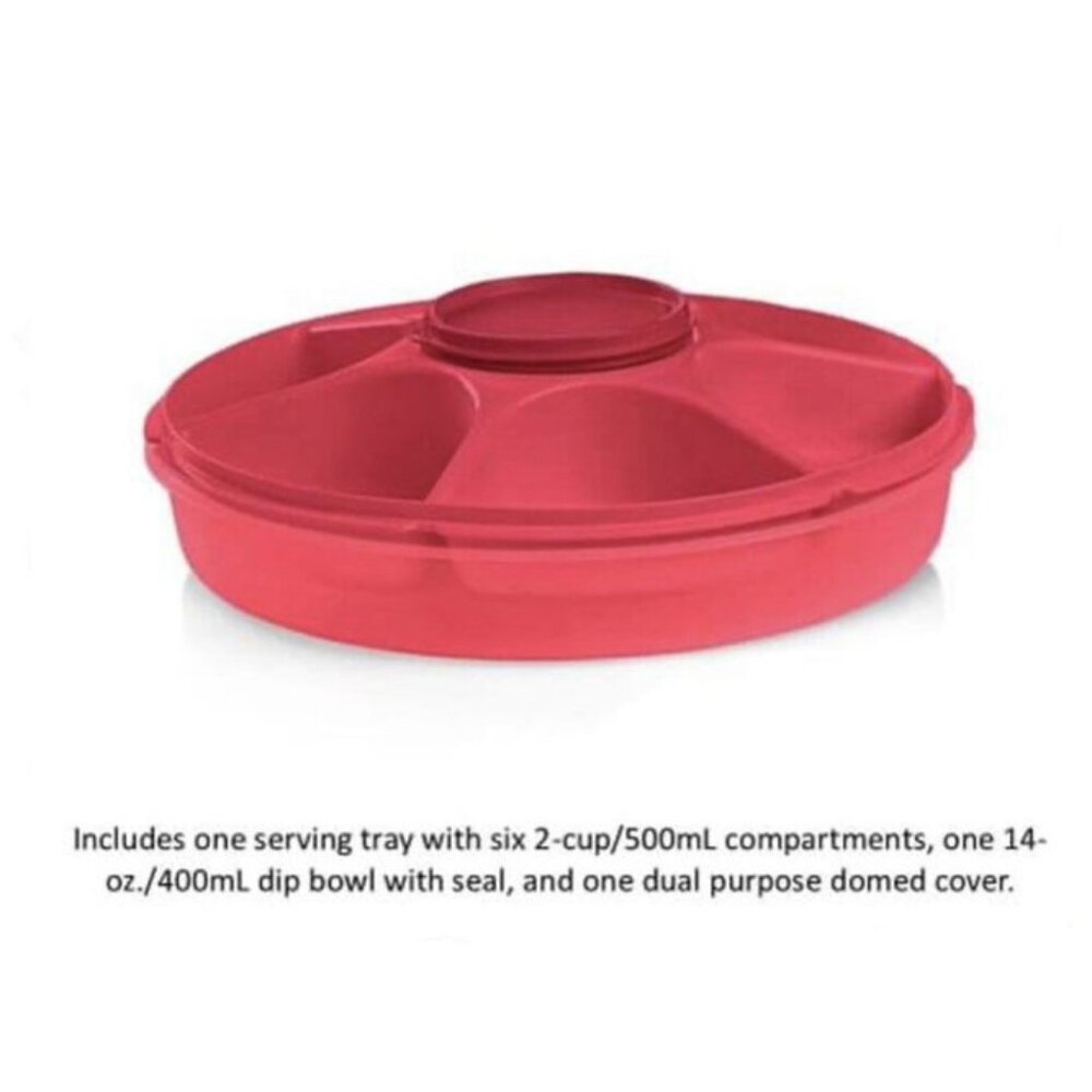 Tupperware Serving Center Red New - Picture 3 of 3